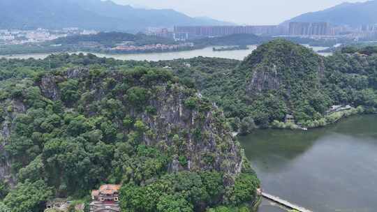 航拍广东肇庆七星山5A景区