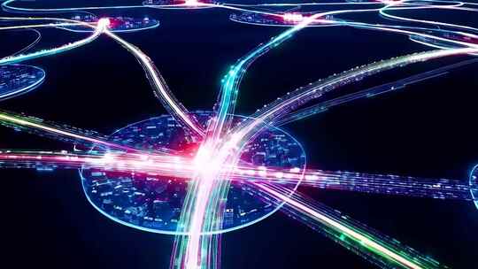 科技感网络线路连接画面