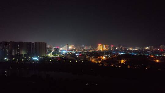 百色城市夜景航拍