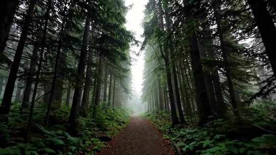 森林中的林间小道