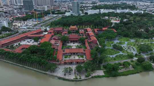 漳州南山禅寺航拍闽南寺庙古厝古建筑