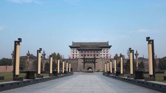 高清著名旅游景点西安城墙
