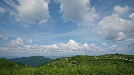 杭州富阳安顶山笠帽顶气象站蓝天白云延时