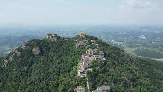 航拍湖北武汉黄陂区木兰景区