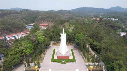 红色旅游景区广西百色起义纪念园航拍