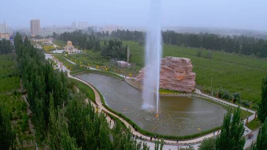 新疆若羌县城风貌视频素材模板下载