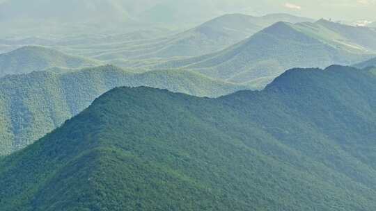 航拍群山青山万重山树林