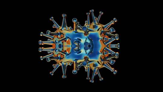 3D渲染冠状病毒新冠肺炎大流行