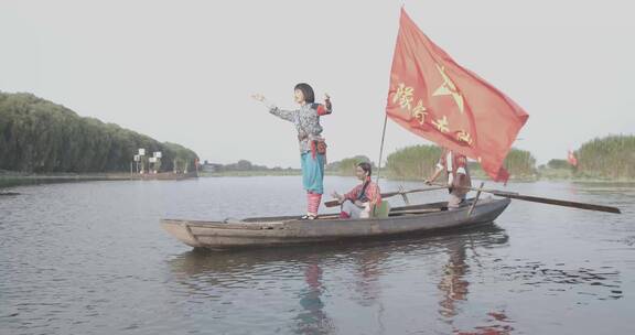 景区的革命历史情节还原情景表演