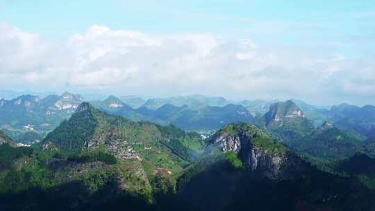 群山云彩天空蓝天白云延时