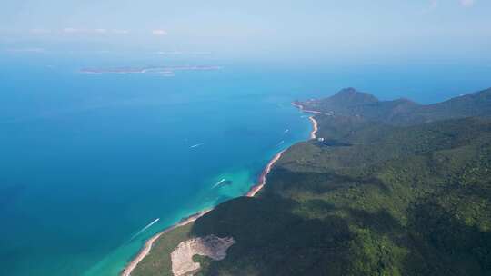 航拍大鹏海岸线杨梅坑观光公路