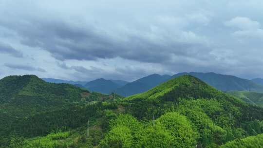 安徽黄山风景区山川国风水墨画航拍