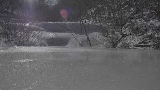 冬季北方冰雪光阴变化LOG视频素材