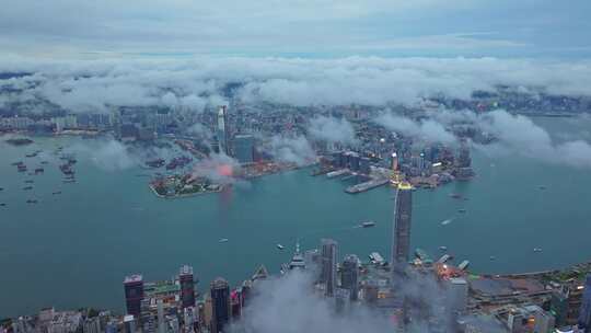 香港中环维多利亚港夜景