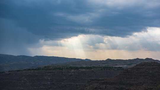 山西临汾永和县黄河乾坤湾暴雨前夕