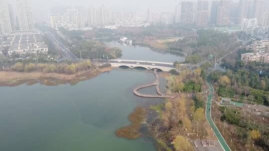 合肥翡翠湖城市实景航拍