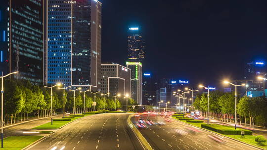 济南经十路夜景延时