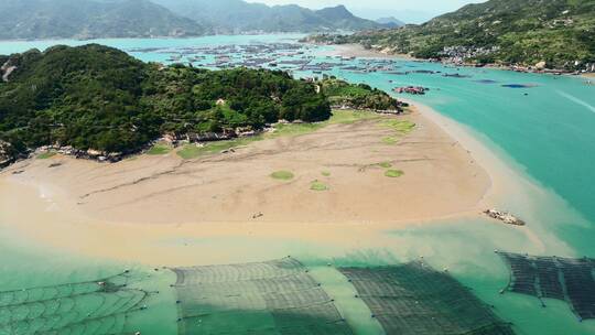 福建宁德三都澳景区海岛航拍4K