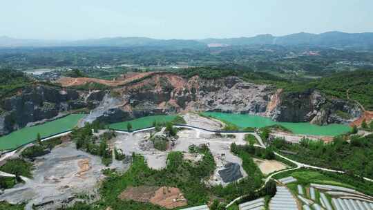 合集大自然蓝色湖泊沟壑山川航拍