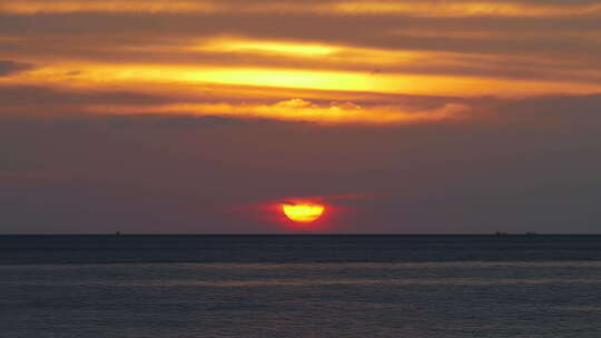 海上日落 海上夕阳视频素材模板下载