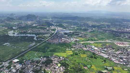 北流市甘村工业园区航拍