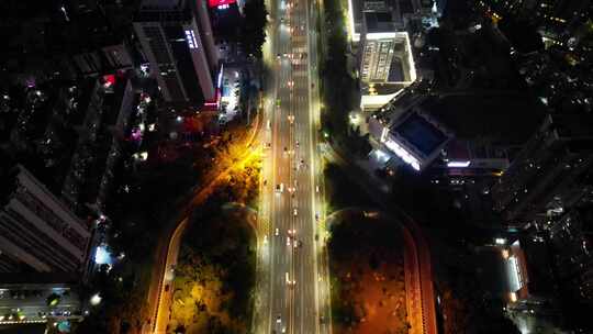 深圳夕阳夜景城市风光