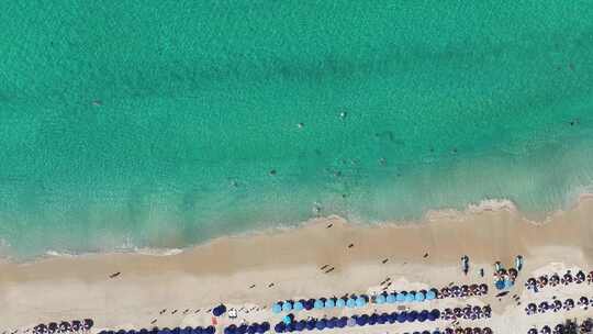 美丽的普吉岛海滩沙滩浪花海浪航拍