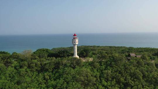 广西北海涠洲岛海滨海景灯塔自然风光视频素材模板下载