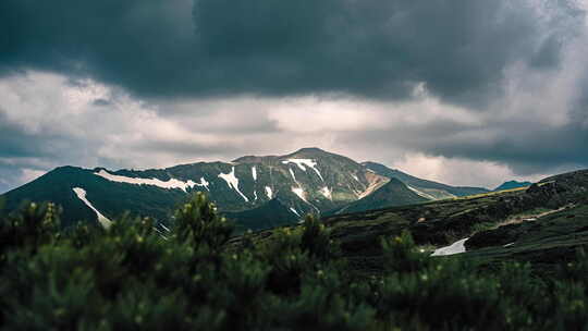 4K日本北海道旭岳山固定延时