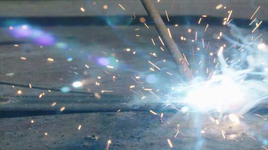 乙炔焊接电焊特写镜头