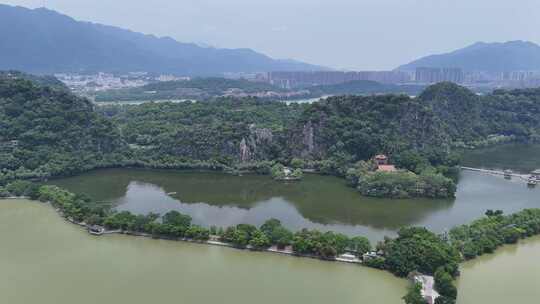 航拍广东肇庆七星山5A景区