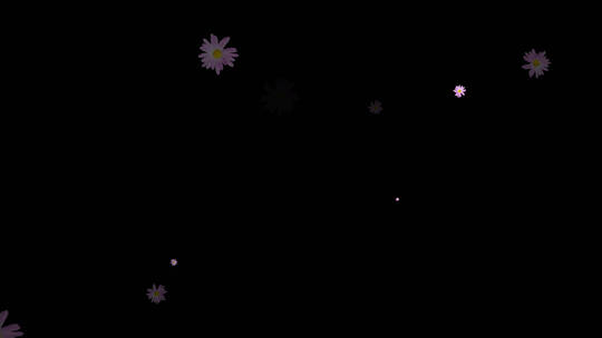 紫色菊花粒子旋转特效视频视频素材模板下载
