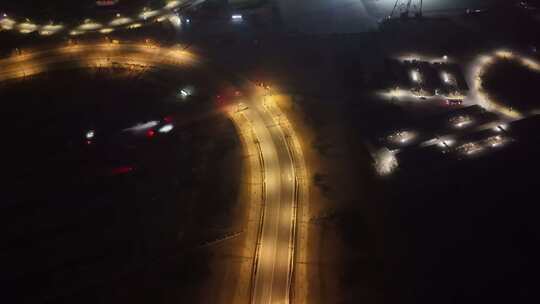 航拍 雄安 冬季 夜景 晚上 航拍雄安夜景