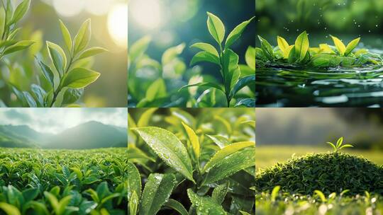 茶田茶园 茶叶特写 茶道茶文化纪录片高清在线视频素材下载