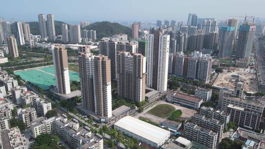 航拍珠海城市建筑