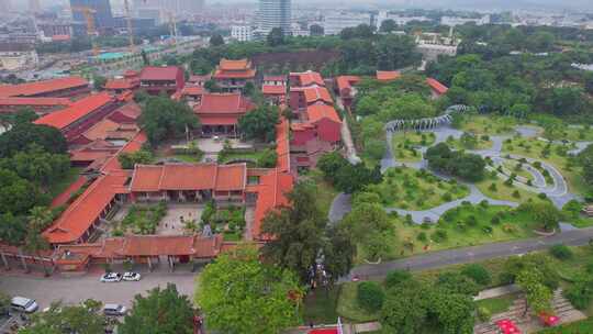 航拍漳州南山禅寺建筑风光