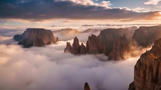 高山云海壮丽景观