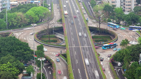 环岛高速公路交通延时