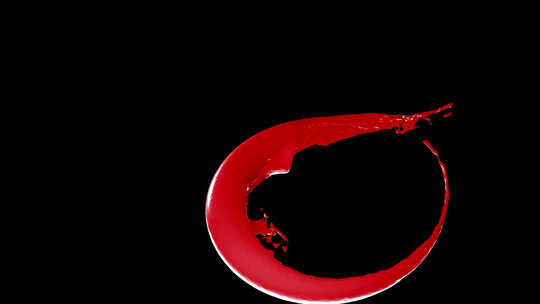 红色油漆V5的漩涡飞溅