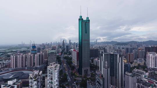 深圳大湾区地王大厦延时素材