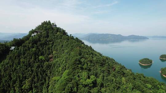 航拍杭州淳安千岛湖风景区