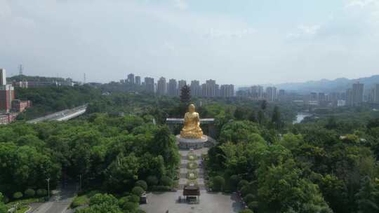 航拍重庆华岩旅游风景区