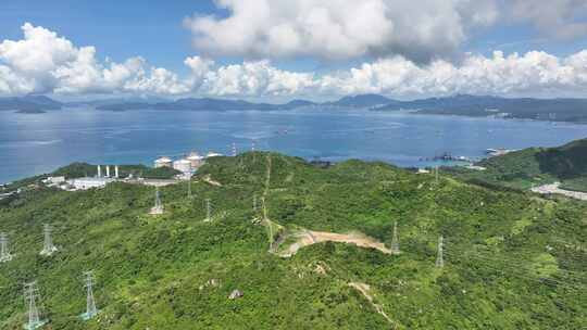 深圳大鹏液化天然气项目、深圳LNG项目航拍视频素材模板下载