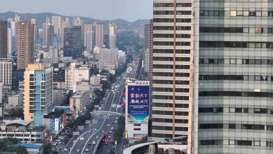 太原航拍 街景 车流