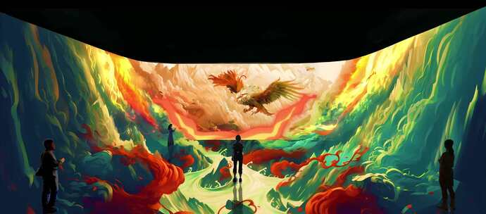 山海经-鸓鸟沉浸式空间效果