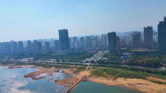 江西南昌高楼大厦摩天大楼航拍城市风景风光