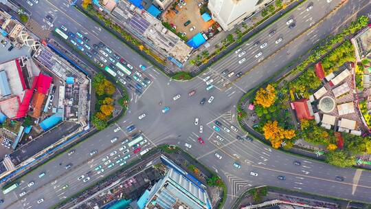 城市全景航拍