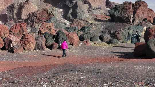 乌兰哈达火山烟雾航拍