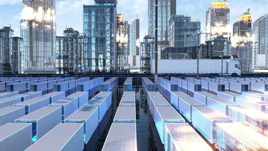 智能物流运输货车物流运输