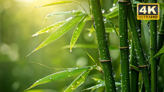 竹子竹林竹叶竹笋竹园特写大自然唯美风景